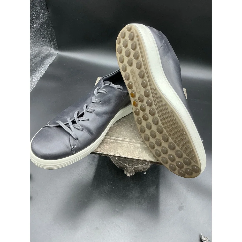 ECCO Soft 7 Mens Dark Gray Leather Sneakers 470794-01308 Size 45 US 11-11.5